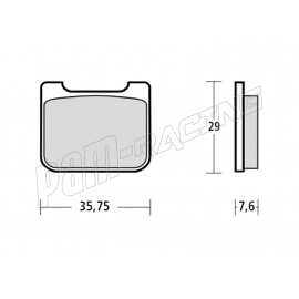 Plaquette de frein arrière sinter Brembo racing pour étrier X206001