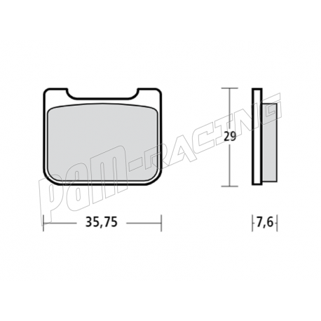 Plaquette de frein arrière sinter Brembo racing pour étrier X206001