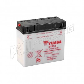 Batterie YUASA 51913 conventionnelle sans pack acide BMW, KAWASAKI, TRIUMPH