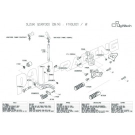 Pièces détachées commandes reculées LIGHTECH GSXR1000 2009-2016 FTRSU001