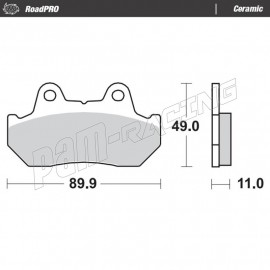 Plaquettes de frein avant ou arrière céramique RoadPro MOTO MASTER HONDA