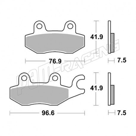 Plaquettes de frein avant AP RACING SF route métal fritté Ninja 400, Z400 2018-2020