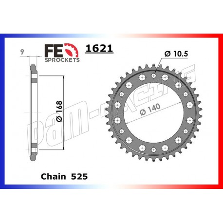 Couronne acier 525 pour F700GS et F900 Nuda