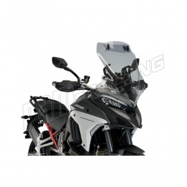 Bulle Touring fumée claire avec visière PUIG Multistrada V4 2021-2024