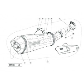 Pièce de rechange pour silencieux Akrapovic R1200R, R1200RS 2015-2018-Kit laine de verre, réparation silencieux, etc..