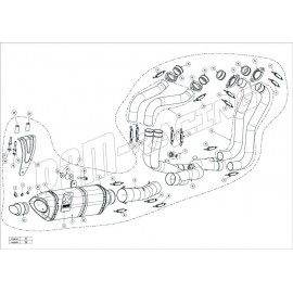 Pièces de rechange pour ligne évolution Akrapovic RSV4 2015-2020 A10E8-RC Kit laine de verre, réparation silencieux, etc..