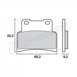 Plaquettes de frein avant Brembo organique qualité origine APRILIA, YAMAHA