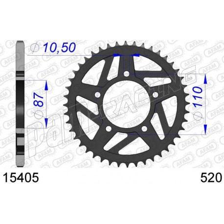 Couronne racing aluminium 520 GSF400 BANDIT/SV650/GSX-F 650 AFAM