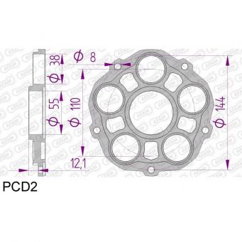 Kit de conversion porte couronne AFAM  DUCATI 848 / HYPERMOTARD 796 1100 / MULTISTRADA 1100