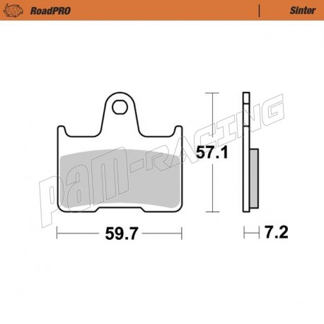 Plaquettes de frein arrière RoadPRO Sinter route Moto-Master M1000RR 2021-2022