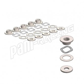 Kit oeillets rivets + rondelles MOTO-MASTER pour montage disque de frein avant Brembo Série ORO rond fixe BMW