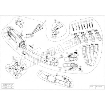 Pièce de rechange pour ligne racing Akrapovic CBR1000RR 2021-2023-Kit laine de verre, réparation silencieux, etc..