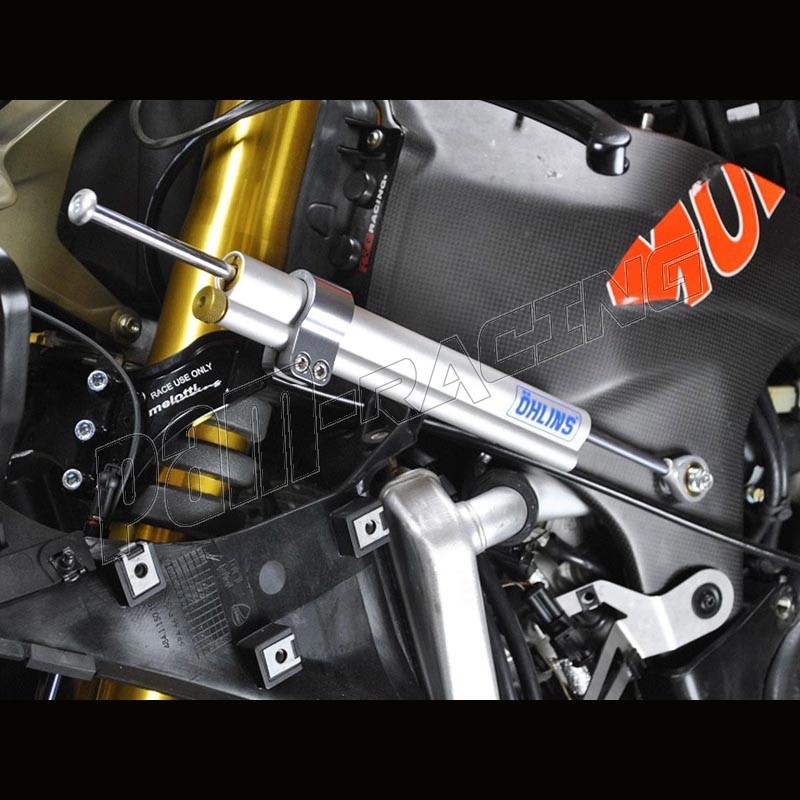 Kit de montage amortisseur de direction OHLINS SD004 en position latérale MELOTTI Panigale V4