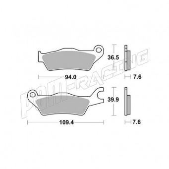 Plaquettes de freins avant AP RACING STR route/racing métal fritté GSX-R/S125 2017-2022