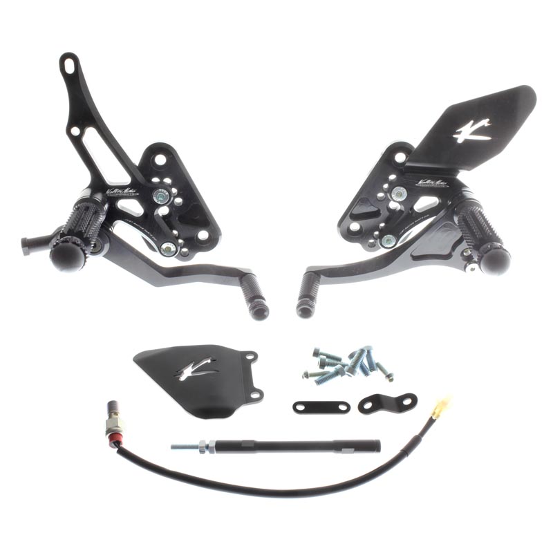 Paires De Leviers AVDB Moto Ajustables & Repliables - Or/Noir | Compatible GSR 600 & 750