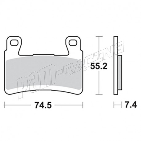 Plaquettes de freins avant AP RACING CRR racing carbone ZX6R636 2013-2020