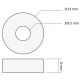 Entretoise aluminium Ø24 mm épaisseur 8 mm pour vis M8 ABM