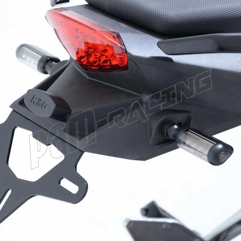 Support de plaque d'immatriculation de moto à queue courte avec lumière  LED,cadre de plaque d'immatriculation modifié pour KTM DUKE 125 200 250 390  - Type Black