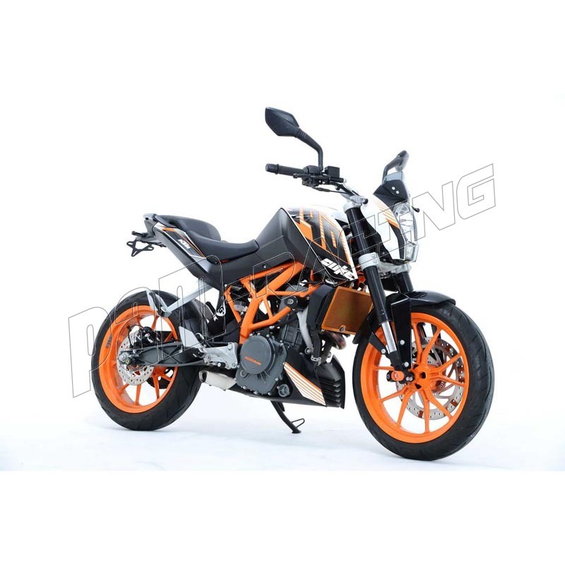 Support de plaque d'immatriculation de moto à queue courte avec lumière  LED,cadre de plaque d'immatriculation modifié pour KTM DUKE 125 200 250 390  - Type Black