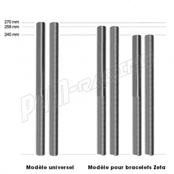 Paire de tubes pour demi-guidons racing universels ou spécifique ZETA Racing