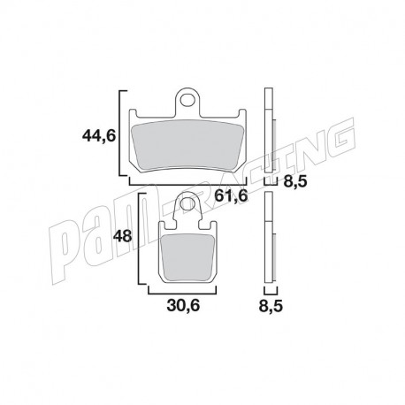 Plaquettes de frein avant Brembo SA Sinter Route R1, MT-01, V-Max