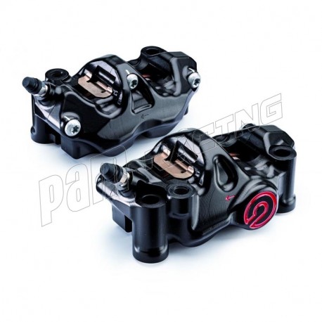 Paire d'étriers de frein radiaux taillés masse assemblés BREMBO 484 32/32 NOIR 108mm