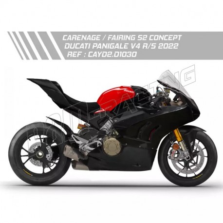 Carénage complet racing fibre de verre S2 CONCEPT Panigale V4/R/S 2022-2024