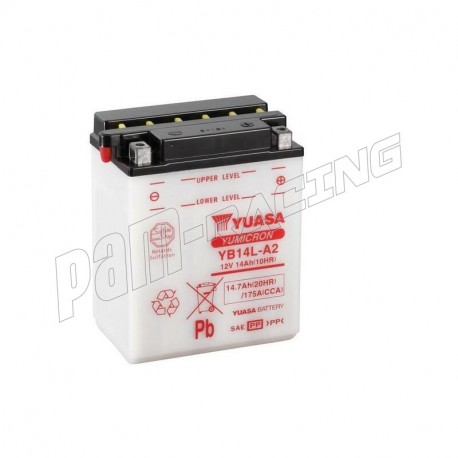 Batterie conventionnelle sans pack acide YUASA YB14L-A2