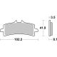 Plaquettes de frein avant racing dual sinter SBS 841DS-2 APRILIA, BMW, DUCATI, KTM, SUZUKI étrier Brembo
