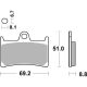 Plaquettes de frein avant racing dual sinter SBS 634DS-2 pour étrier YAMAHA