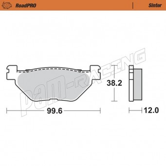 Plaquettes de frein arrière RoadPRO Sinter route Moto-Master T-Max 500/530/560