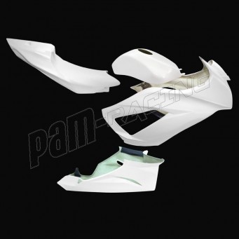 Carénage poly complet racing 4 parties fibre de verre  ZX-6R 2013-2016