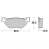 Plaquettes de frein arrière métal fritté origine BREMBO Sinter T-Max 500/530/560