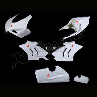 Carénage poly complet 5 parties selle origine fibre de verre Panigale V4/V4R/V4S 2018-2021 SRT FAIRINGS