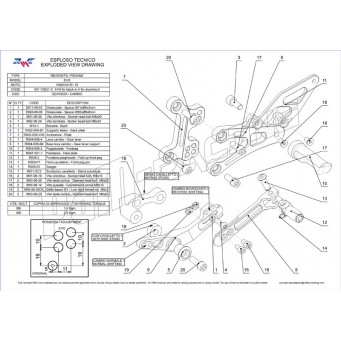 Pièces de rechanges pour commandes reculées EVO ROBBY R1 2015-2026