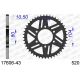 Couronne Aluminium AFAM 520 KAWASAKI ZX6R 98-12 / ER6 N/F 05-12 / Z750 04-12