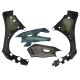Protections de cadre et bras oscillant avec protection de chaine carbone YZF R1 2015-2026, MT10 2016-2025
