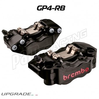 Paire d'étriers de frein radiaux taillés masse BREMBO GP4-RB P4 30/34 NOIR 108mm