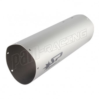 Autocollant Sticker Akrapovic - P-HST4ALMONO - 135 x 38 mm noir et