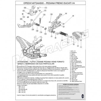 Pièce de rechange pour commandes reculées PANIGALE V4/V4S 2018-2022, Streetfighter V4/V4S 2020-2023 STM