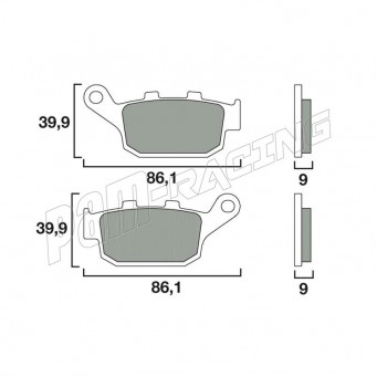 Plaquettes de frein arrière HONDA, KAWASAKI, SUZUKI Brembo