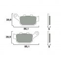 Plaquettes de frein arrière HONDA, KAWASAKI, SUZUKI Brembo