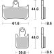 Plaquettes de frein avant racing dual sinter SBS 839DS-1 R1 2007-2014