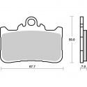 Plaquettes de frein avant Brembo SA Sinter Route CB500F/X, CBR500R, CB750 Hornet 2022-2023