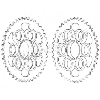 Couronne acier 520 SRT Sprockets Panigale V2, 939 Supersport, 950 Supersport