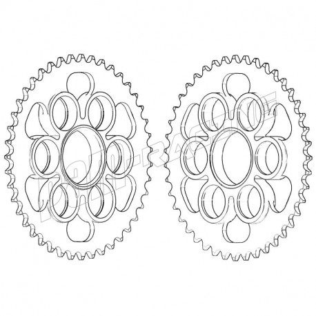 Couronne acier 520 SRT Sprockets Panigale V2, 939 Supersport, 950 Supersport