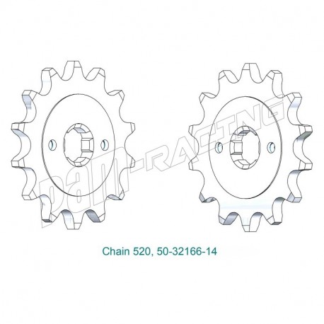 Pignon de sortie de boite 520 SRT Sprockets Duke 125 2011-2023