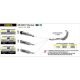 Silencieux THUNDER aluminium noir embout carbone ARROW CB600F 2007-2013, CBR600F 2011-2013