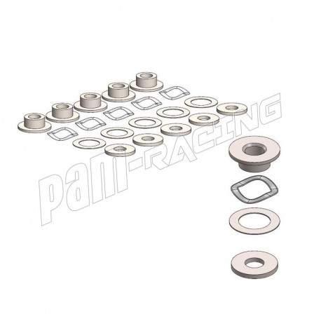 Kit oeillets boulons + rondelles MOTO-MASTER pour montage disque de frein avant Brembo Série ORO rond fixe BMW