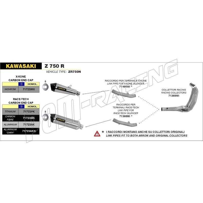 Silencieux échappement Moto 51mm - Raccord Tube Intermédiaire Pour Kawasaki Z750 (2004-2008) Et Z800 (2013-2016)